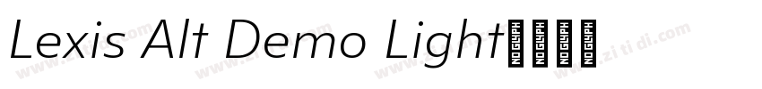 Lexis Alt Demo Light字体转换